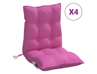 VidaXL Stoelkussens 4 Stuks Lage Rug Oxford Stof Roze - 34% Korting