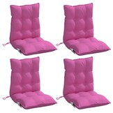 VidaXL Stoelkussens 4 Stuks Lage Rug Oxford Stof Roze - 34% Korting