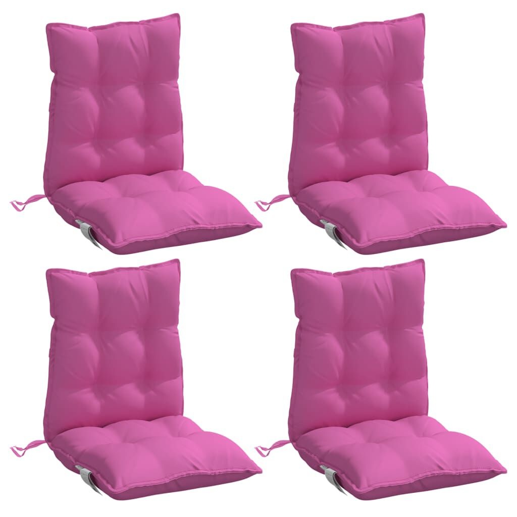 VidaXL Stoelkussens 4 Stuks Lage Rug Oxford Stof Roze - 34% Korting