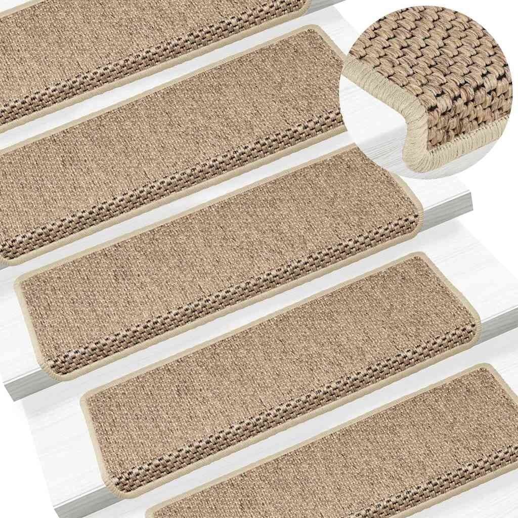 Zandkleurige Sisal-Look Trapmatten (15 stuks) - 34% Korting