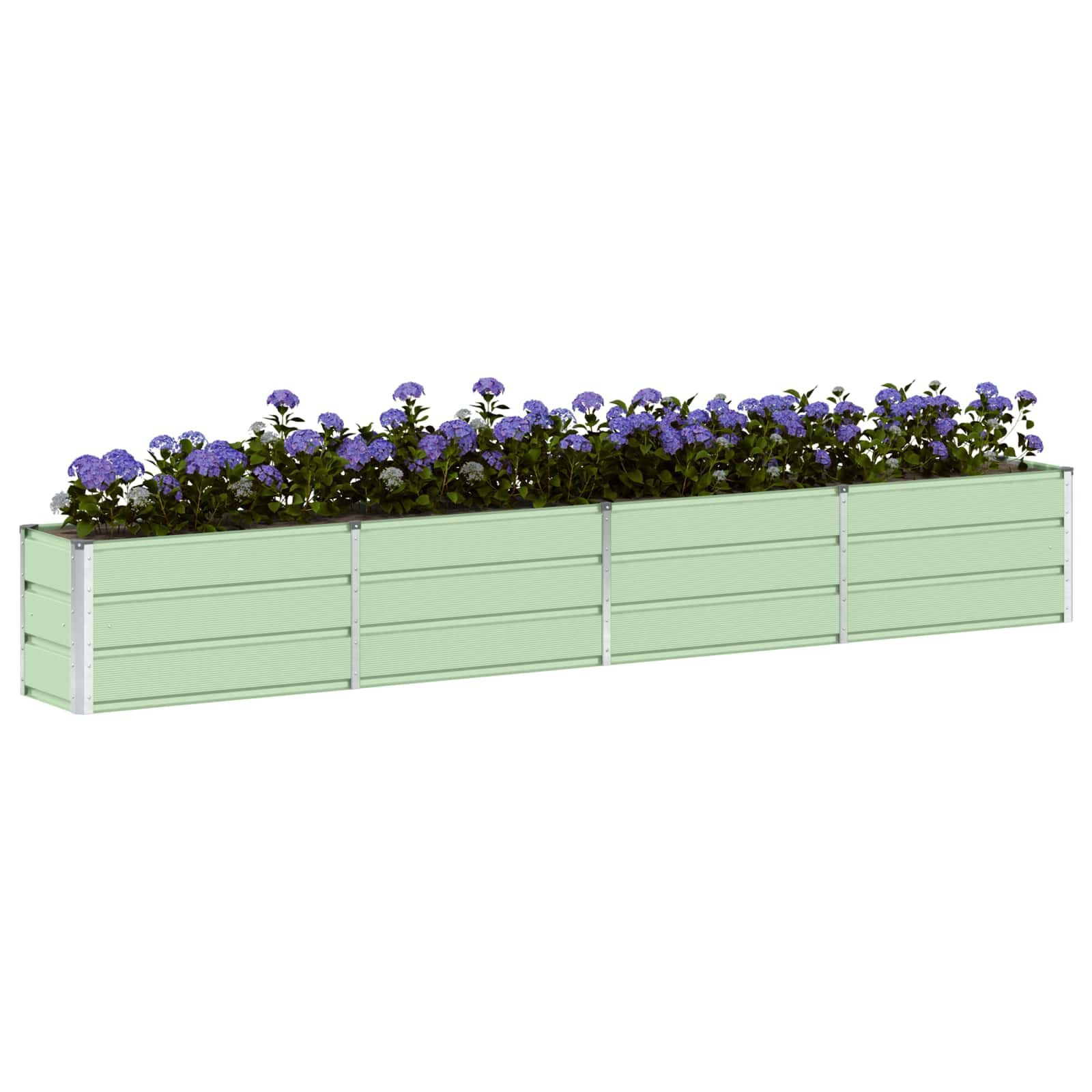 VidaXL Plantenbak Groen 320x40x45cm Staal - 34% Korting