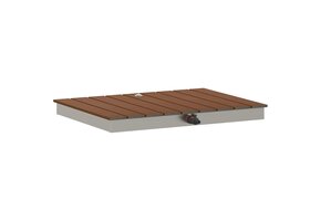 Bruine WPC Vloerdouche met RVS Frame - 34% Korting