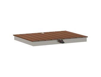 vidaXL Tuin vloershower WPC en RVS 201 Bruin