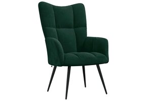 Luxe Relaxstoel Fluweel Donkergroen - 34% Korting