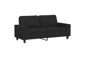 VidaXL Tweezitsbank 140 cm Stof Zwart - 35% Korting