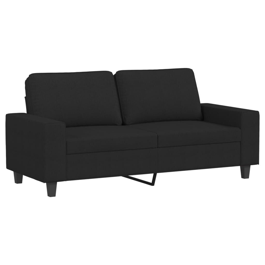 vidaXL Tweezitsbank 140 cm stof zwart