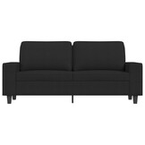 vidaXL Tweezitsbank 140 cm stof zwart