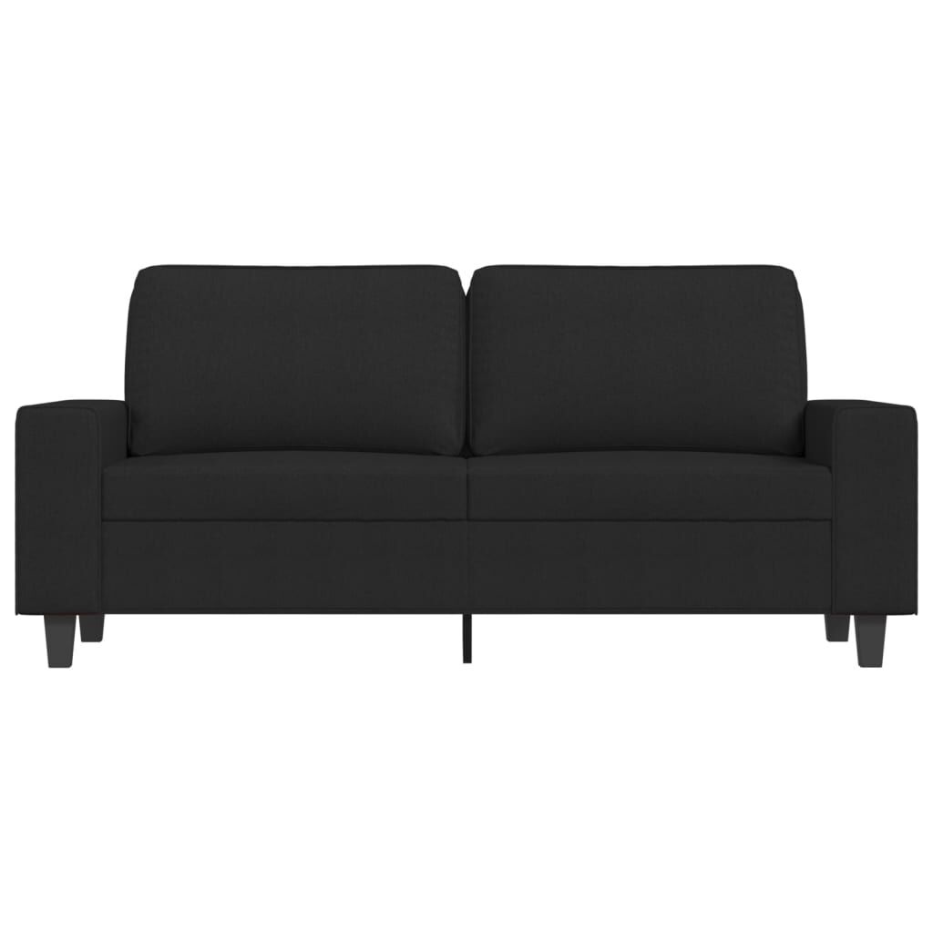 vidaXL Tweezitsbank 140 cm stof zwart