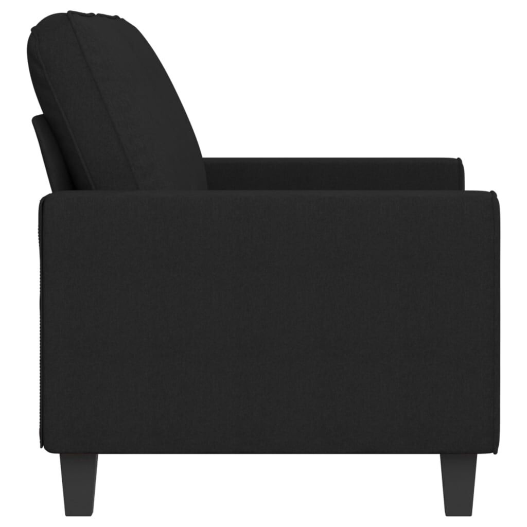vidaXL Tweezitsbank 140 cm stof zwart