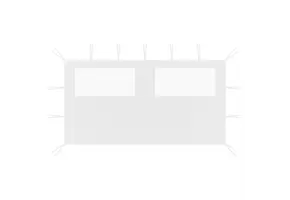 Prieelzijwand met Ramen 4x2m Wit - 35% Korting