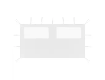 vidaXL Prieelzijwand met ramen 4x2 m wit