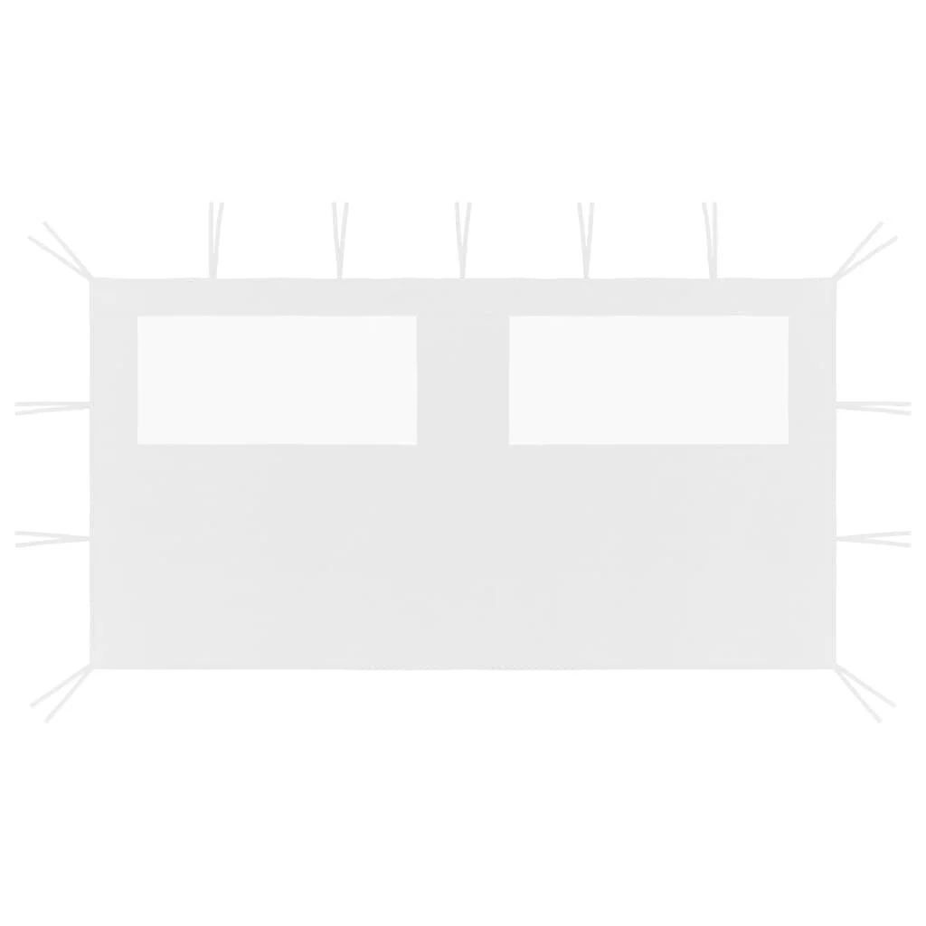 vidaXL Prieelzijwand met ramen 4x2 m wit