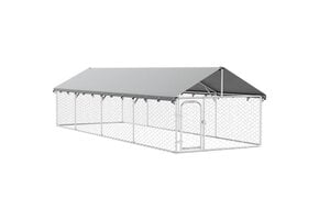 Ruime Hondenkennel Buiten met Dak - 600x200x150 cm - 35% Korting