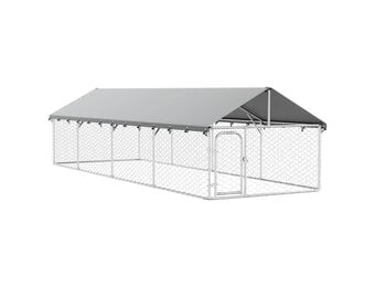 vidaXL Hondenkennel voor buiten met dak 600x200x150 cm