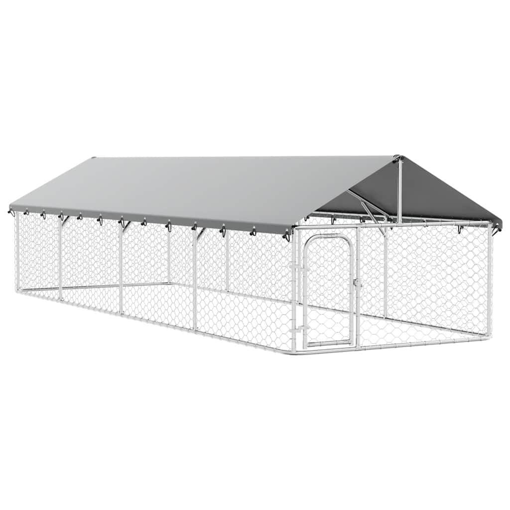 vidaXL Hondenkennel voor buiten met dak 600x200x150 cm