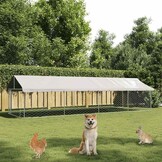 vidaXL Hondenkennel voor buiten met dak 600x200x150 cm