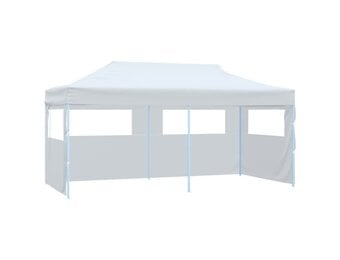Pop-up Partytent 3x6m Staal Wit met Zijwanden - 54% Korting!