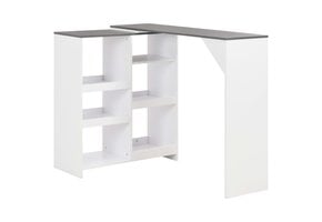 Hoge Bartafel met Verplaatsbaar Schap 138x39x110 cm Wit (55% Korting)