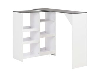 Hoge Bartafel met Verplaatsbaar Schap 138x39x110 cm Wit (55% Korting)