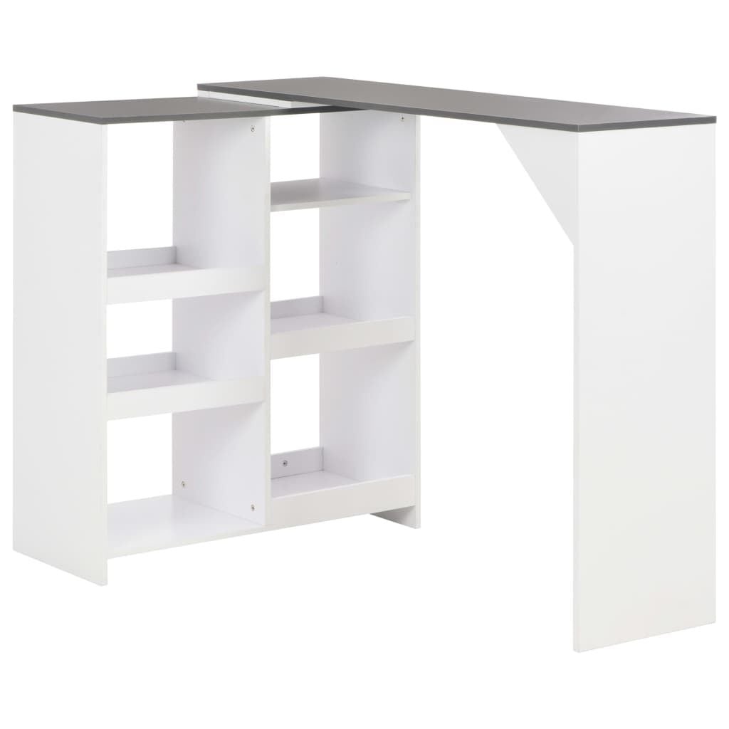 Hoge Bartafel met Verplaatsbaar Schap 138x39x110 cm Wit (55% Korting)
