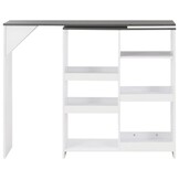 Hoge Bartafel met Verplaatsbaar Schap 138x39x110 cm Wit (55% Korting)