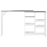 Hoge Bartafel met Verplaatsbaar Schap 138x39x110 cm Wit (55% Korting)
