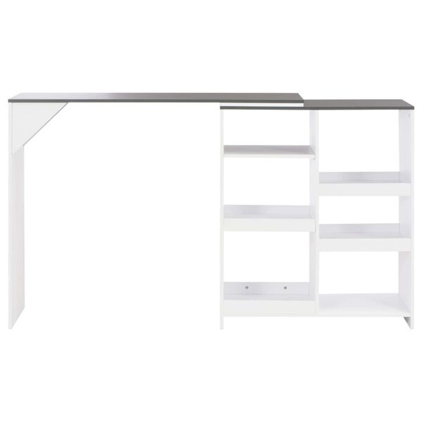 Hoge Bartafel met Verplaatsbaar Schap 138x39x110 cm Wit (55% Korting)