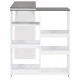 Hoge Bartafel met Verplaatsbaar Schap 138x39x110 cm Wit (55% Korting)