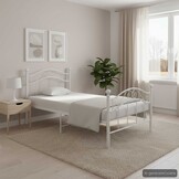 vidaXL Wit Metalen Bedframe 100x200 cm - 34% Korting!