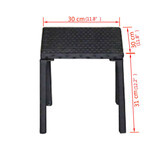 VidaXL Ligbedden Set Poly Rattan Zwart - 35% Korting