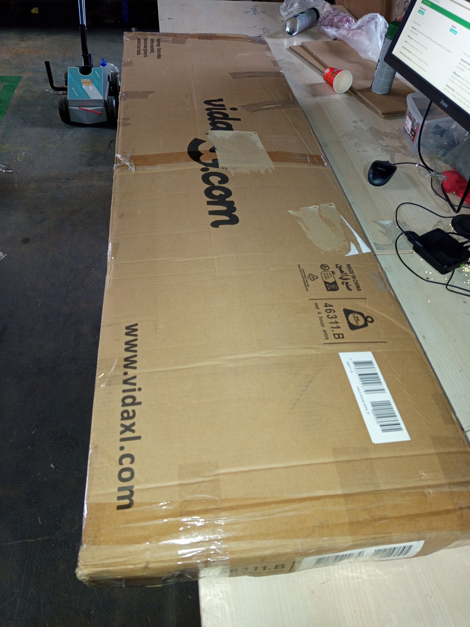 VidaXL Tuinschuur 257x392x181 cm Metaal Antraciet - 60% Korting