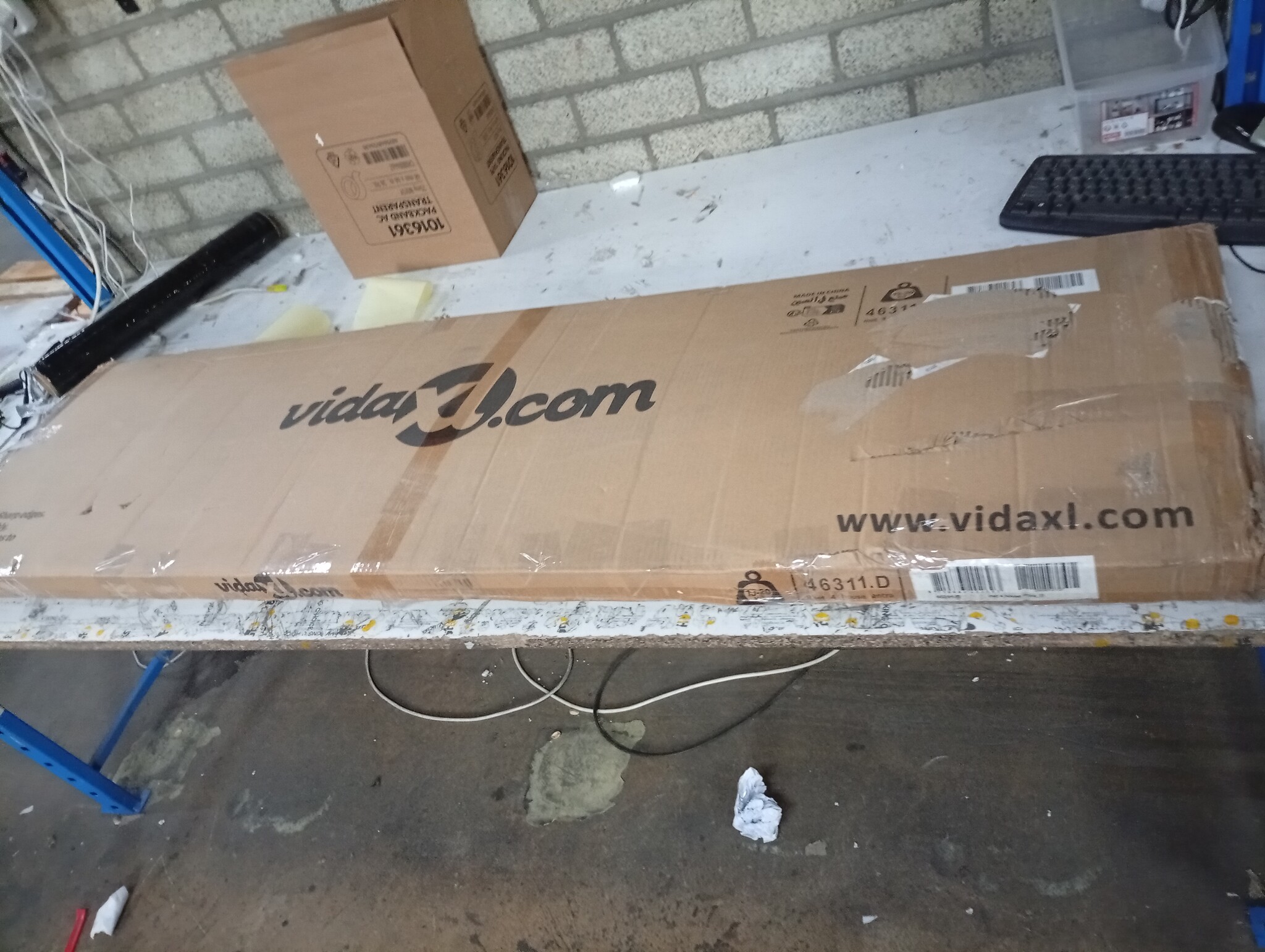 VidaXL Tuinschuur 257x392x181 cm Metaal Antraciet - 60% Korting