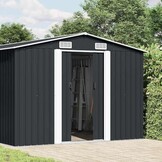 VidaXL Tuinschuur 257x392x181 cm Metaal Antraciet - 60% Korting