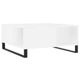 Tijdelijke aanbieding: Salontafel 80x80 cm bewerkt hout wit - 34% korting!
