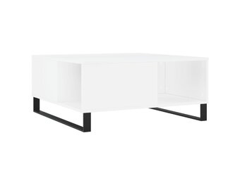 Tijdelijke aanbieding: Salontafel 80x80 cm bewerkt hout wit - 34% korting!