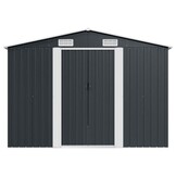 VidaXL Tuinschuur 257x392x181 cm Metaal Antraciet - 60% Korting