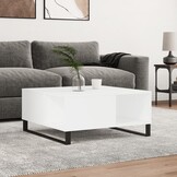 Tijdelijke aanbieding: Salontafel 80x80 cm bewerkt hout wit - 34% korting!