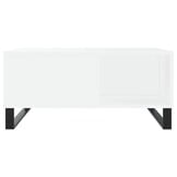 Tijdelijke aanbieding: Salontafel 80x80 cm bewerkt hout wit - 34% korting!
