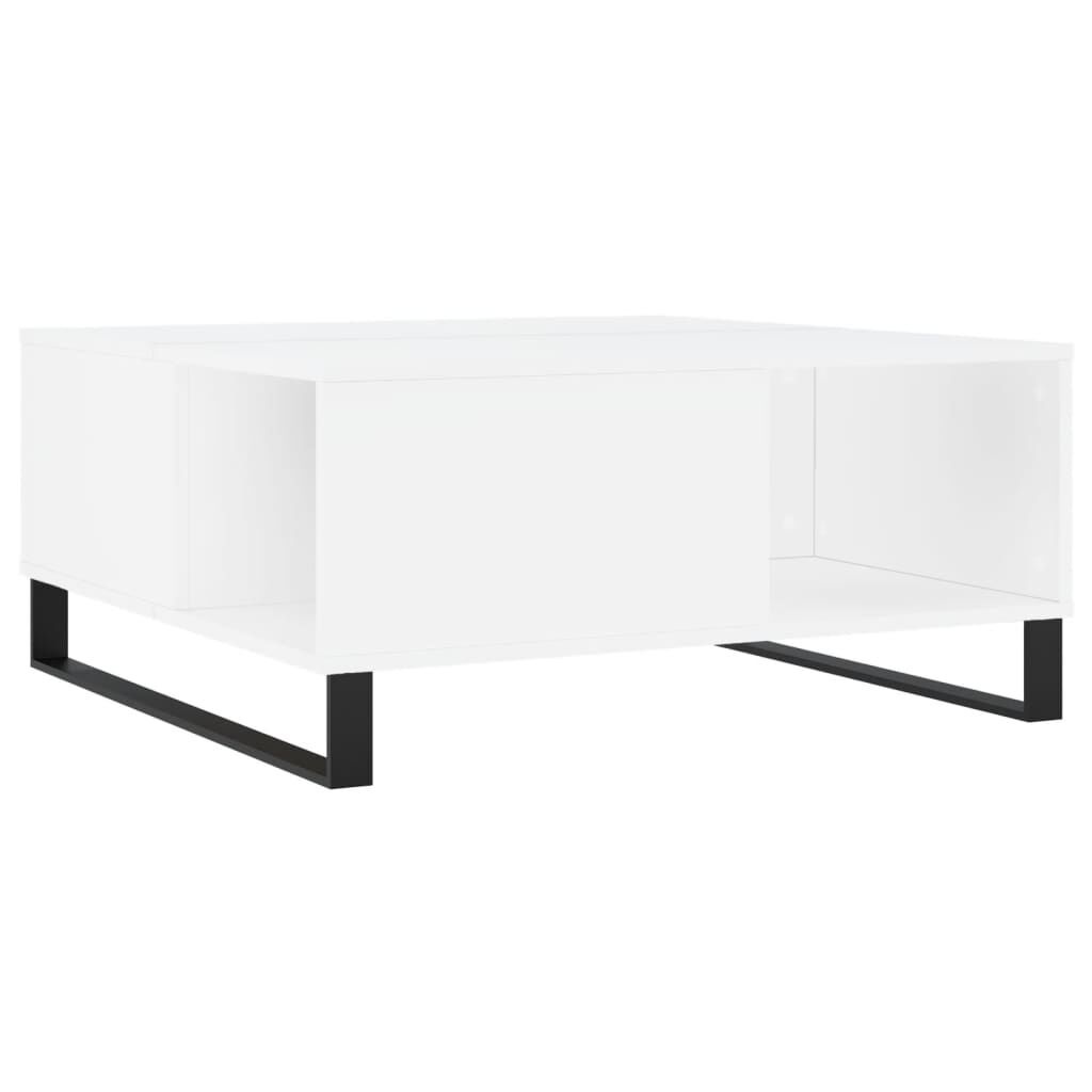 Tijdelijke aanbieding: Salontafel 80x80 cm bewerkt hout wit - 34% korting!