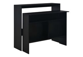 Bartafel Zwart met 2 Tafelbladen 130x40x120 cm - 55% Korting!