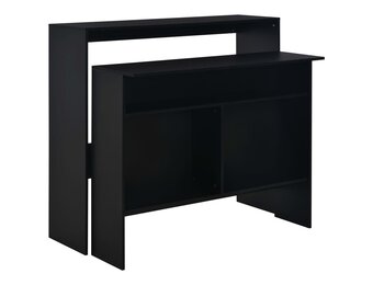 Bartafel Zwart met 2 Tafelbladen 130x40x120 cm - 55% Korting!