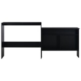 Bartafel Zwart met 2 Tafelbladen 130x40x120 cm - 55% Korting!