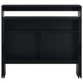 Bartafel Zwart met 2 Tafelbladen 130x40x120 cm - 55% Korting!