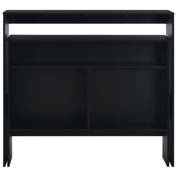 Bartafel Zwart met 2 Tafelbladen 130x40x120 cm - 55% Korting!
