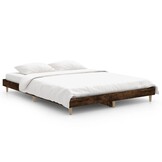 Bedframe bewerkt hout gerookt eiken 135x190 cm | 34% korting