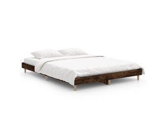 Bedframe bewerkt hout gerookt eiken 135x190 cm | 34% korting