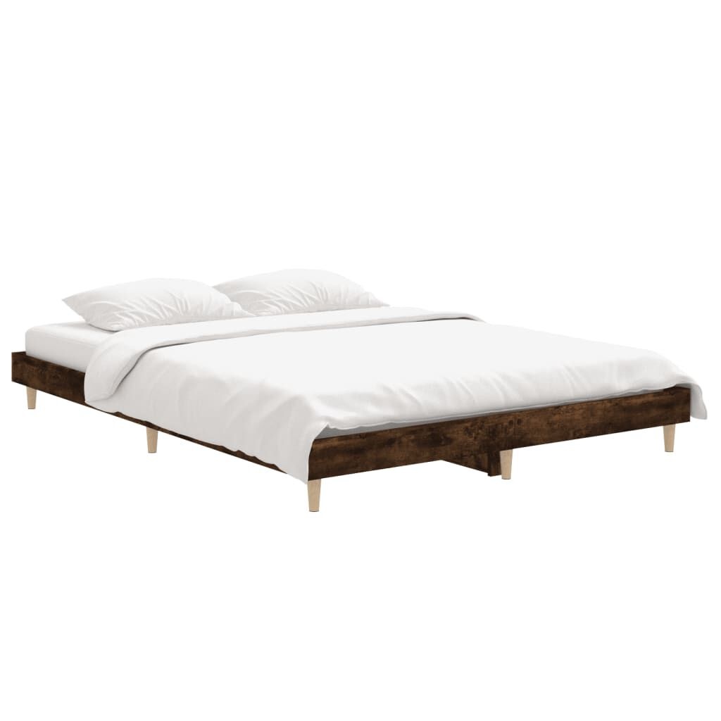 Bedframe bewerkt hout gerookt eiken 135x190 cm | 34% korting