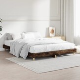 Bedframe bewerkt hout gerookt eiken 135x190 cm | 34% korting