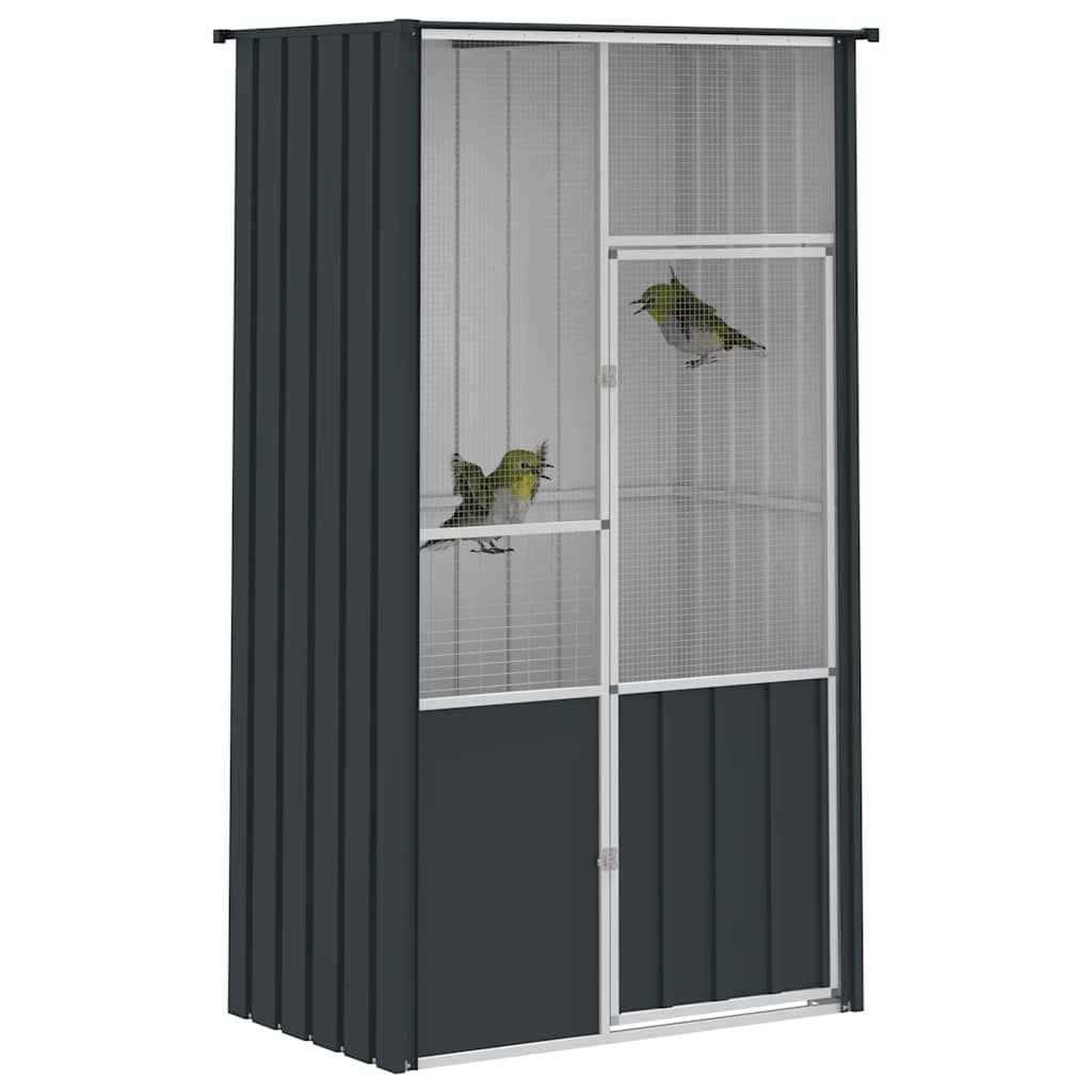 Gegalvaniseerde Vogelkooi 115x78x200 cm Antraciet - 35% Korting