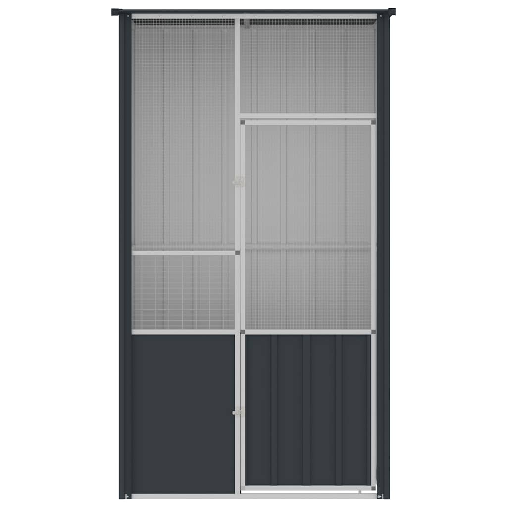 Gegalvaniseerde Vogelkooi 115x78x200 cm Antraciet - 35% Korting